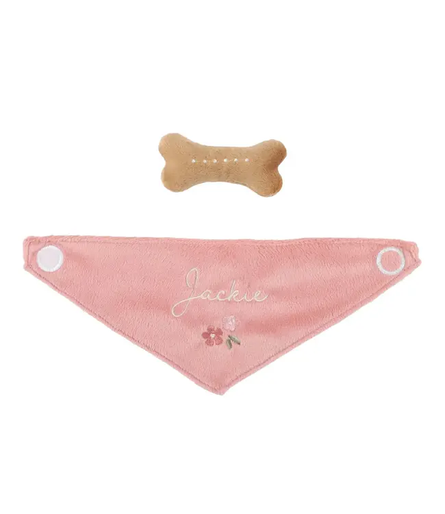 Little Dutch | Hond Jackie met Bot | in Stoffen Tas van 22 cm | 0+
