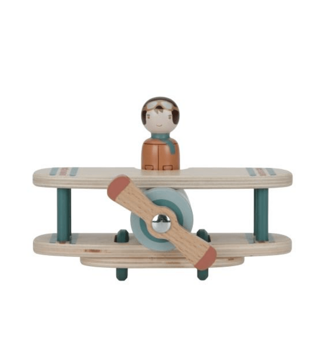 Little Dutch | Speelgoedvliegtuigje | 2 dlg | 17,5 x 10,5 x 16,5 cm | 3+