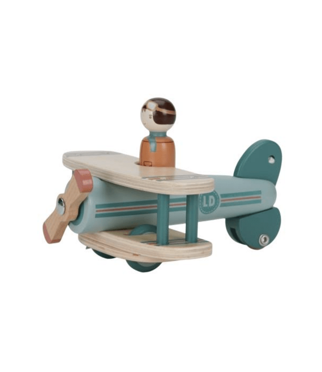 Little Dutch | Speelgoedvliegtuigje | 2 dlg | 17,5 x 10,5 x 16,5 cm | 3+