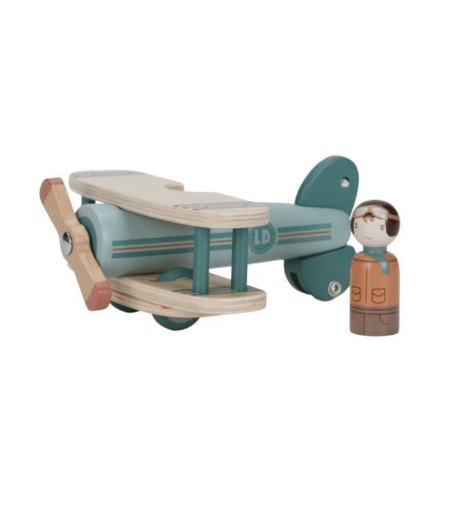 Little Dutch | Speelgoedvliegtuigje | 2 dlg | 17,5 x 10,5 x 16,5 cm | 3+