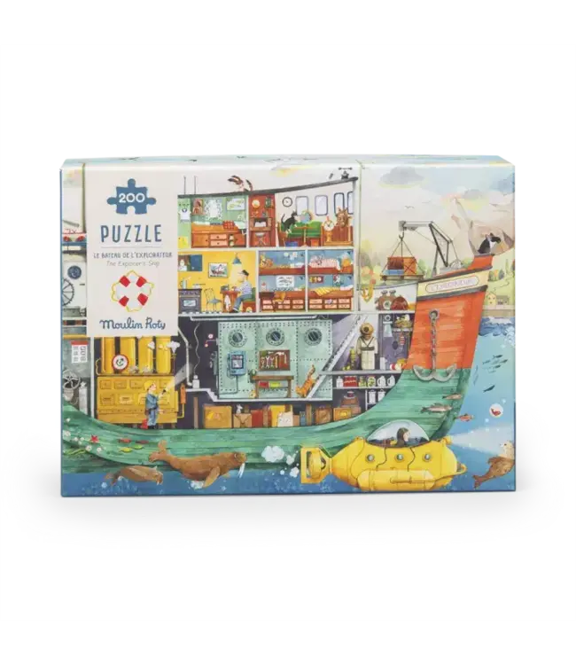 Moulin Roty | Puzzle | the Explorer's Ship | 35 x 60 cm | 200 stukjes | 6+