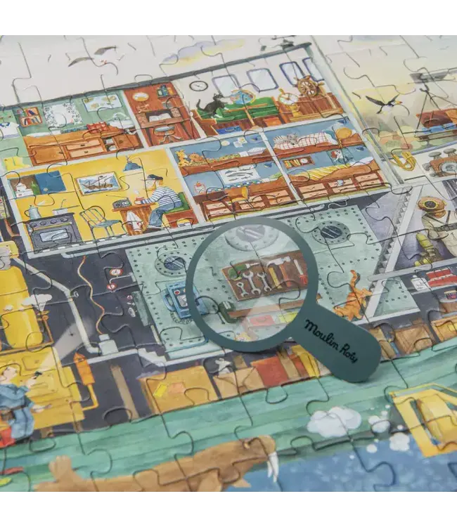 Moulin Roty | Puzzle | the Explorer's Ship | 35 x 60 cm | 200 stukjes | 6+