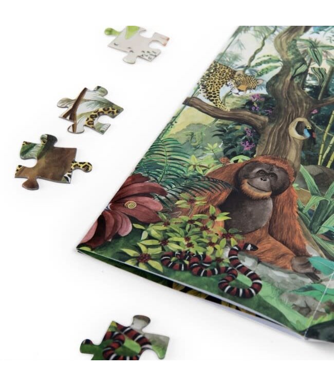 Moulin Roty | Panoramic Puzzle | In the Rainforest |105 x 27,5 cm | 350 stukjes