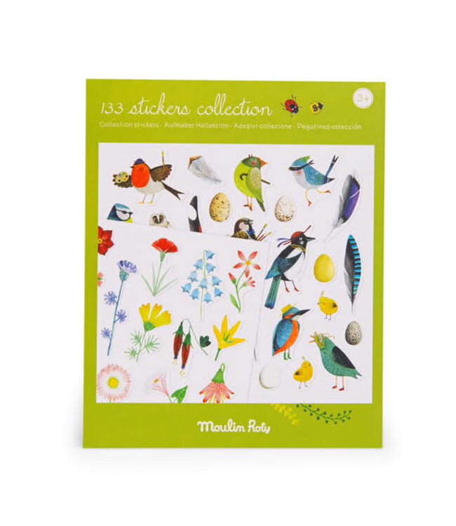 Moulin Roty | Removable Stickers | Botanics |133 stickers | 3+