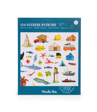 Moulin Roty Moulin Roty | Removable Stickers | Adventure | 154 stickers | 3+