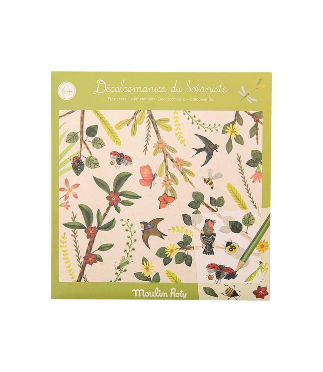 Moulin Roty | Transfers | decal-plaatjes | De Botanicus | +130 afbeeldingen | 3+