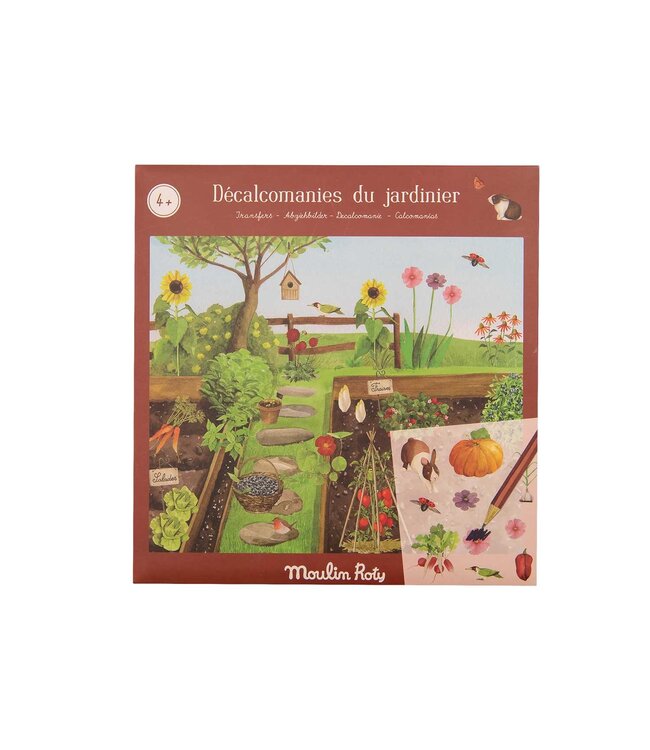 Moulin Roty | Transfers | decal-plaatjes | De tuin | +130 afbeeldingen | 3+
