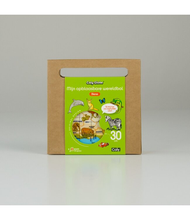 Caly Toys | Opblaasbare wereldbol | Dieren | 30 cm | 3+