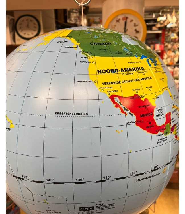 Caly Toys | Opblaasbare wereldbol | Wereld politiek | 50 cm | 3+