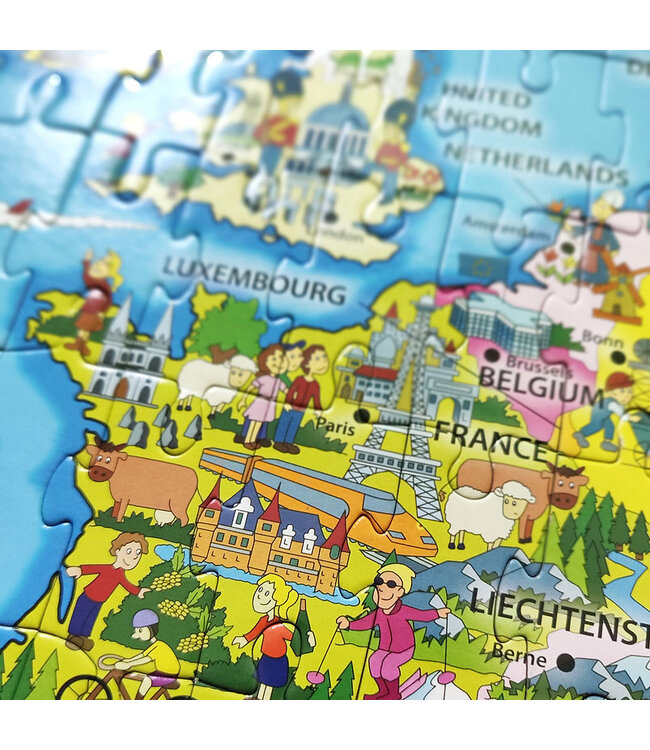 Robert Frederick Ltd l Puzzel Amazing Europa | 250 stukjes | 57 cm x 43 cm | 6+