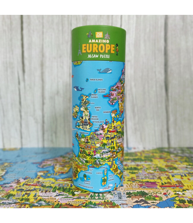 Robert Frederick Ltd l Puzzel Amazing Europa | 250 stukjes | 57 cm x 43 cm | 6+