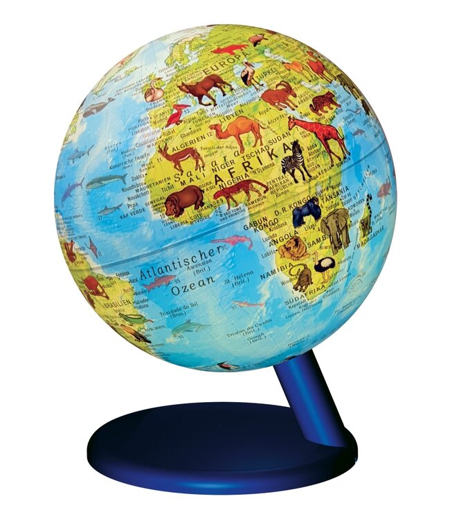 Stellanova l Globe Wereldbol met verlichting | Dieren | 15 cm