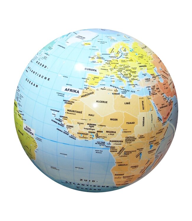 Caly Toys | Opblaasbare wereldbol | Wereld politiek | 42 cm | 3+