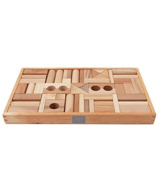 Wooden Story Wooden Story | Natuurlijke Houten Blokken | in houten tray | 54 stuks | 1+