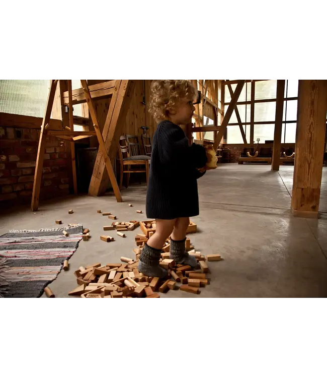 Wooden Story | Natuurlijke Houten Blokken | in houten tray | 54 stuks | 1+