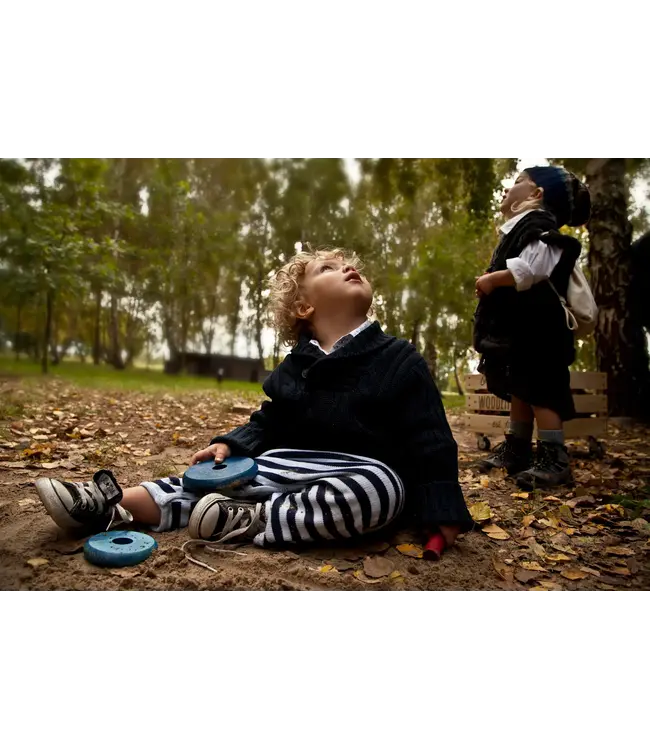 Wooden Story | Gekleurde Houten Piramide | 9 delig | 12 x 16 cm | 1+