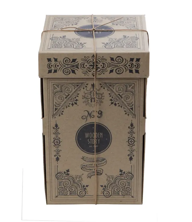 Wooden Story | Gekleurde Houten Piramide | 9 delig | 12 x 16 cm | 1+