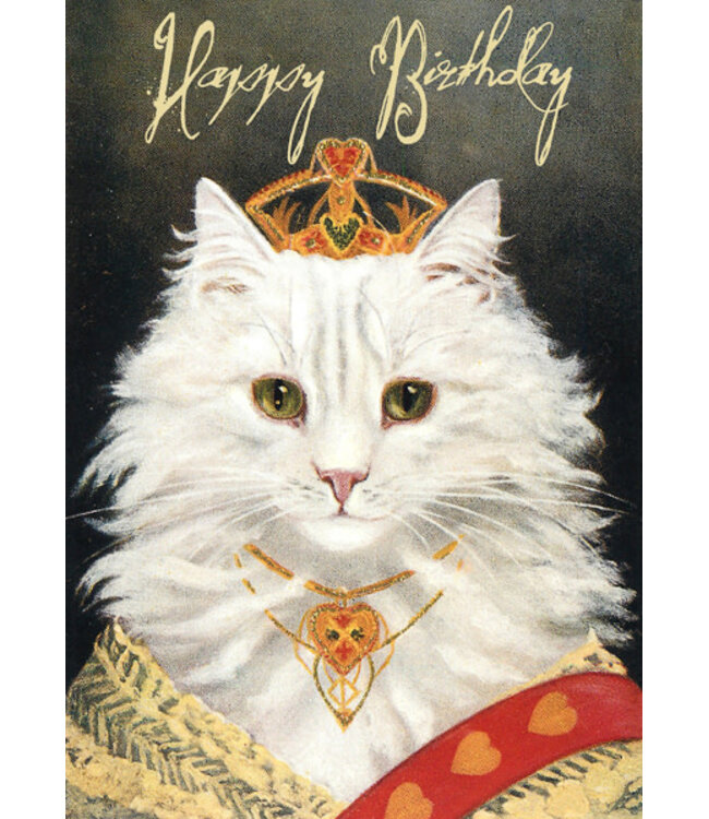 Madame Treacle | Glitterkaart | Happy Birthday | Queen Puss