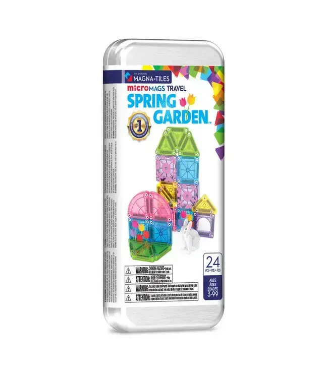 Magna-Tiles® | Micro MAGS | Travel Set | Spring Garden | 26 pieces | 3+