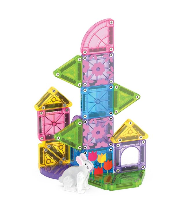 Magna-Tiles® | Micro MAGS | Travel Set | Spring Garden | 26 pieces | 3+