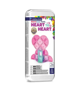 MAGNA-TILES® Magna-Tiles® | Micro MAGS | Travel Set | Heart to Heart | 26 pieces | 3+