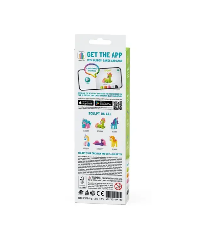 Hey Clay | Regenboog Eenhoorn | Sparky | 5 kleuren | 3+