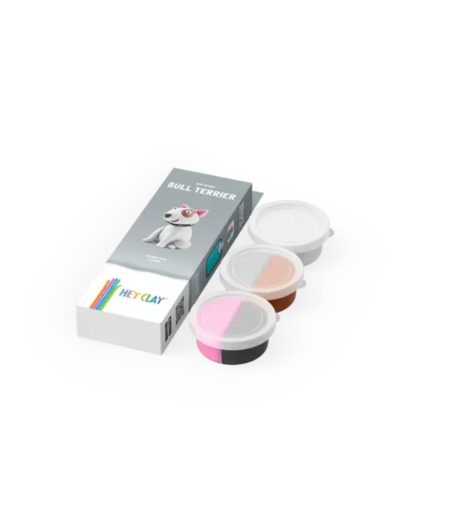 Hey Clay | Animals | Dog Story | Bull Terrier | 5 kleuren | 3+