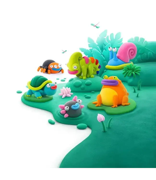 Hey Clay | Set voor 6 Dieren | Exotische huisdieren | 15 cans | 3+