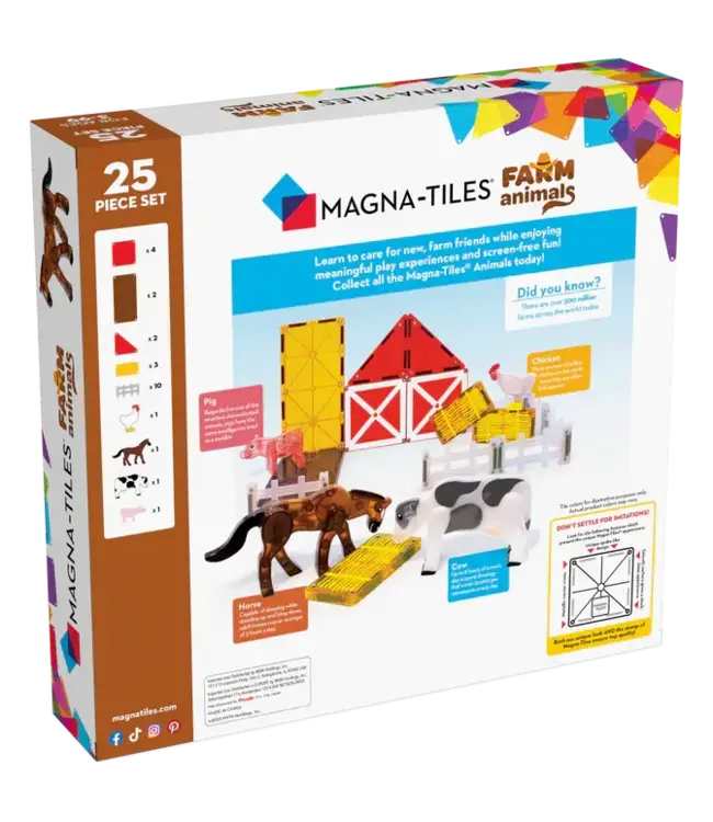Magna-Tiles® | Farm Animals | 25 pieces | 3+