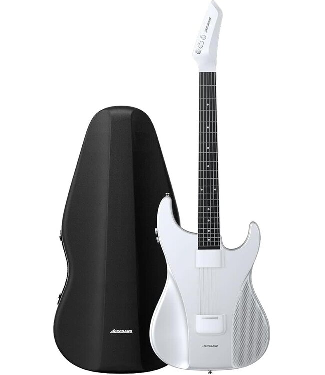 AeroBand Smart Gitaar – White - Ingebouwde Speaker - Bluetooth Elektronische Gitaar met Case, Strap & Mic – Muziekinstrument Set - AUX - MIDI