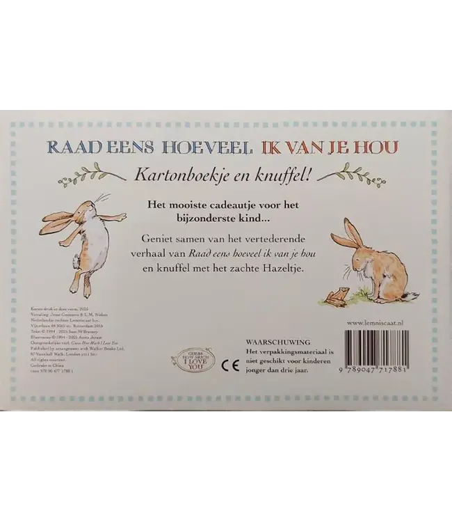 Lemniscaat | Raad Eens Hoeveel Ik Van Je Hou | met Knuffel | 0+