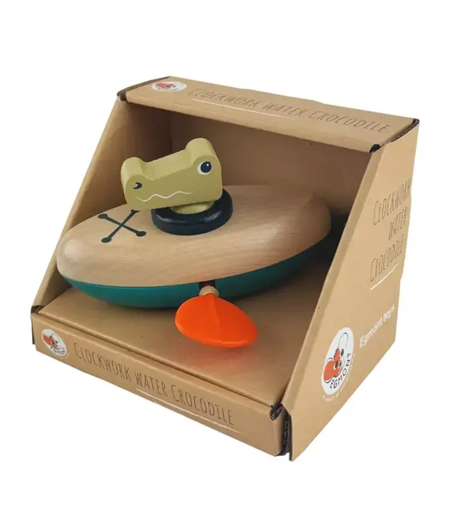 Egmont Toys houten opwindbaar badspeeltje krokodil – 13 cm – 2+