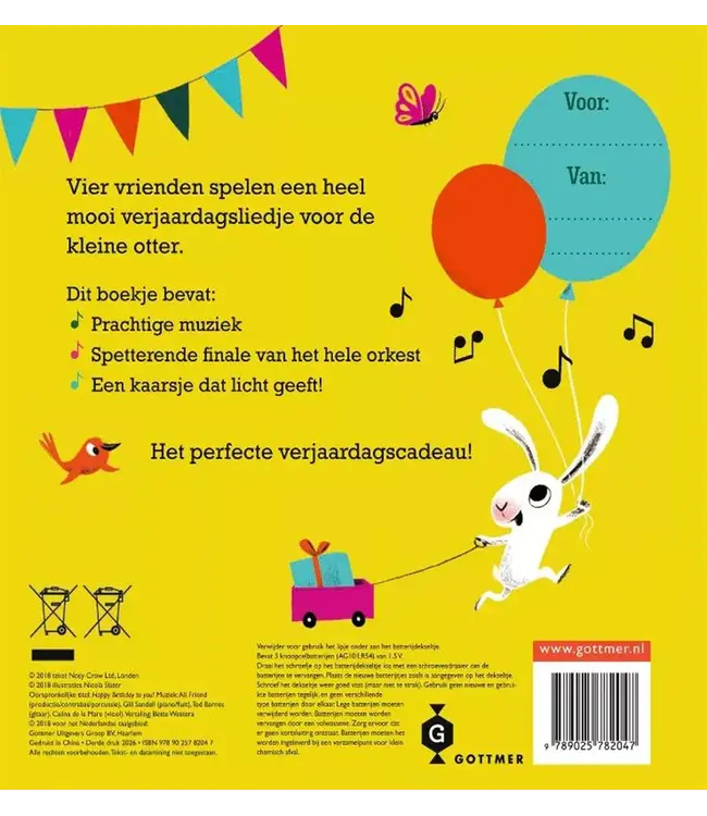 Gottmer | Geluidenboek | Fijne Verjaardag voor Jou! | 3+