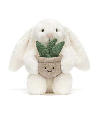 Jellycat Jellycat | Cream Bunny with Plant | 31 cm | 0+