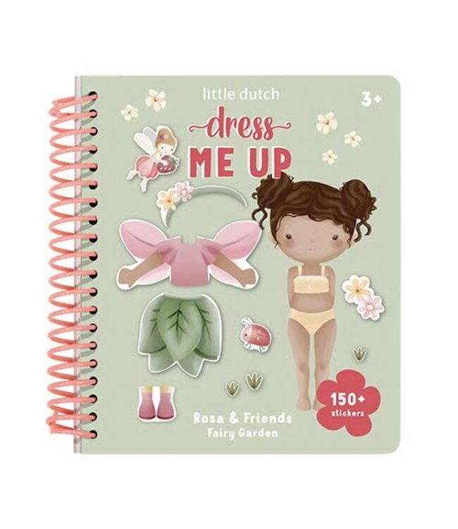 Little Dutch | Stickerboek | Fairy Garden Rosa & Friends | Aankleed- en stickerboek | 3+