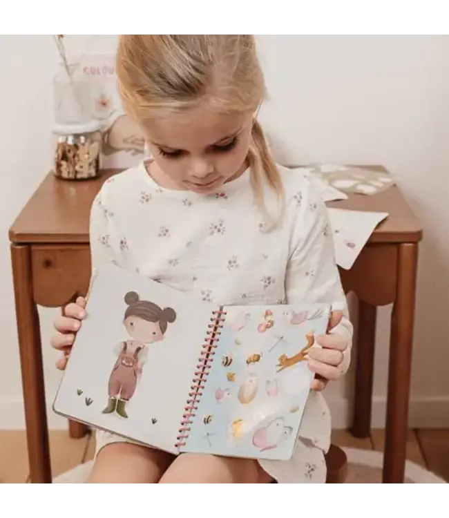 Little Dutch | Stickerboek | Fairy Garden Rosa & Friends | Aankleed- en stickerboek | 3+