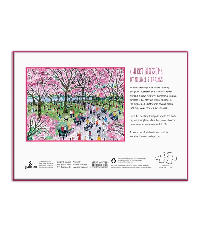 Galison | 1000 pieces Puzzle | Michael Storrings Cherry Blossoms | 69 x 51 cm