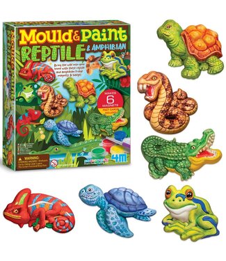 4M 4M | Creatief | Gips Gieten en Verven | Reptielen en Amfibieën | 5+