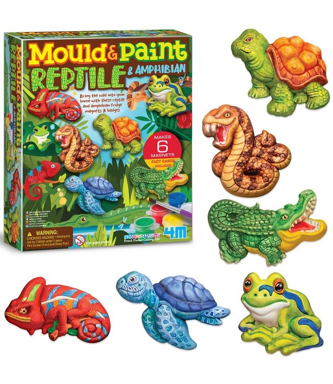 4M | Creatief | Gips Gieten en Verven | Reptielen en Amfibieën | 5+