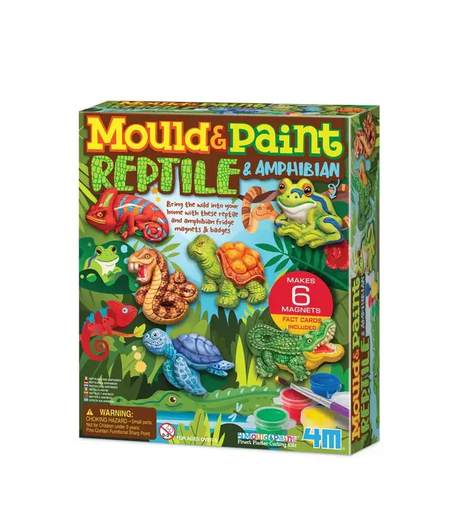 4M | Creatief | Gips Gieten en Verven | Reptielen en Amfibieën | 5+