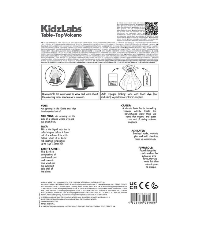 4M | KidzLabs | Table Top Volcano | 5+