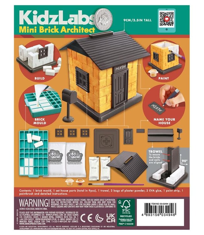 4M | KidzLabs | Architectuur Met Mini-Bakstenen | 5+
