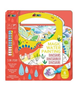 Avenir Avenir  | Magic Water Painting | Dinosaurus | inclusief 110 Afneembare Stickers | 3+