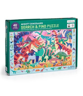 Mudpuppy Mudpuppy | Puzzle | Search & Find | Mighty Dinosaurs | 64 delig | 4+