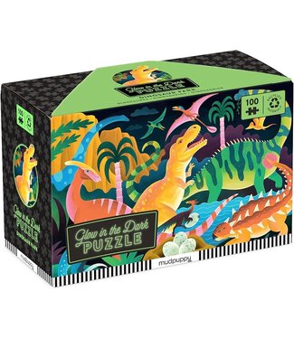 Mudpuppy Mudpuppy | Puzzle | Glow in Dark | Dinosaurs | 100 stukjes | 5+