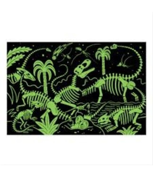 Mudpuppy | Puzzle | Glow in Dark | Dinosaurs | 100 stukjes | 5+