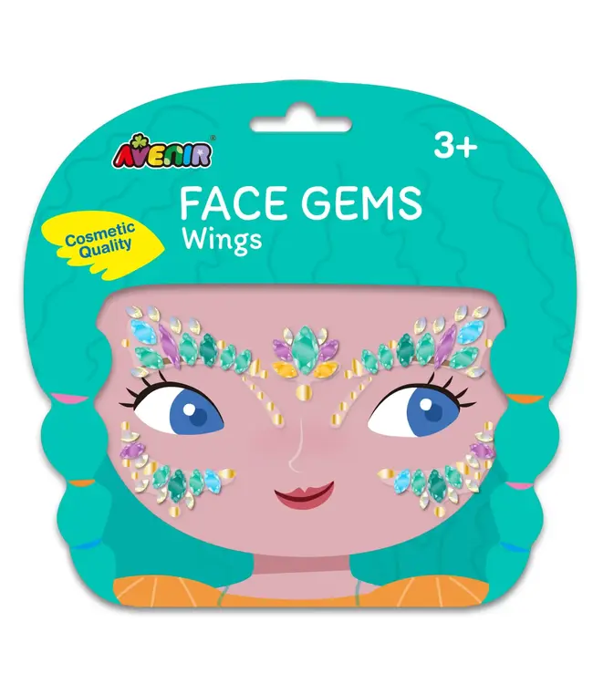 Avenir | Face Art | Zelfklevende Edelstenen | Cosmetische Kwaliteit | Wings | 3+