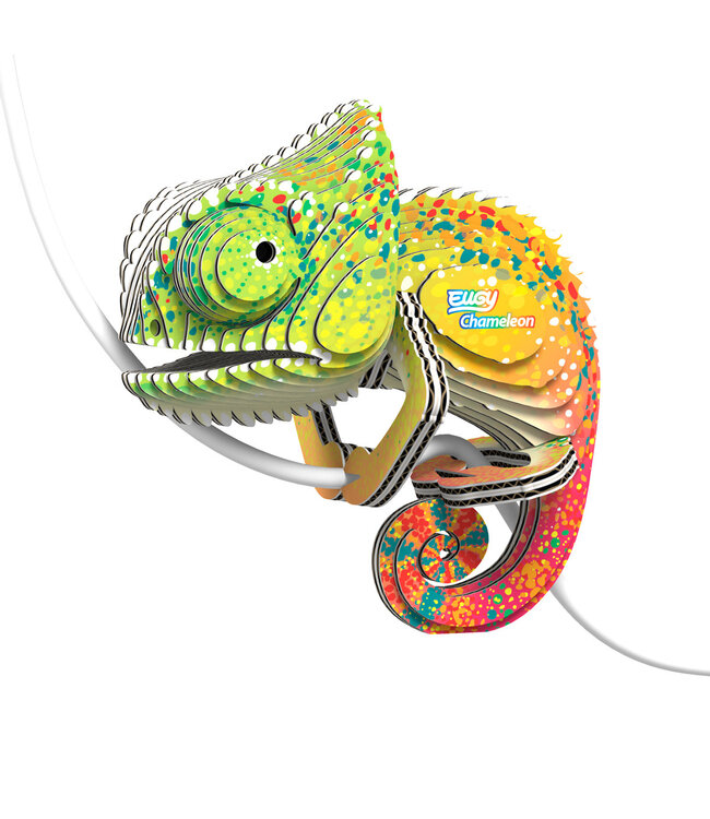 Eugy | 3D Cardboard Model Kit | Forest Life | Kameleon | 6+