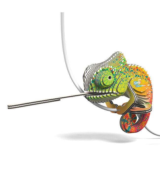 Eugy | 3D Cardboard Model Kit | Forest Life | Kameleon | 6+