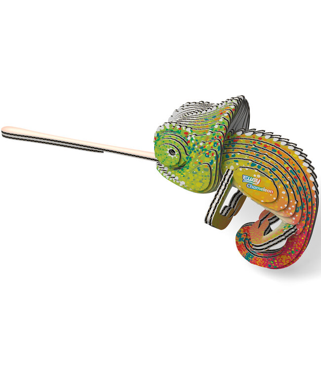 Eugy | 3D Cardboard Model Kit | Forest Life | Kameleon | 6+